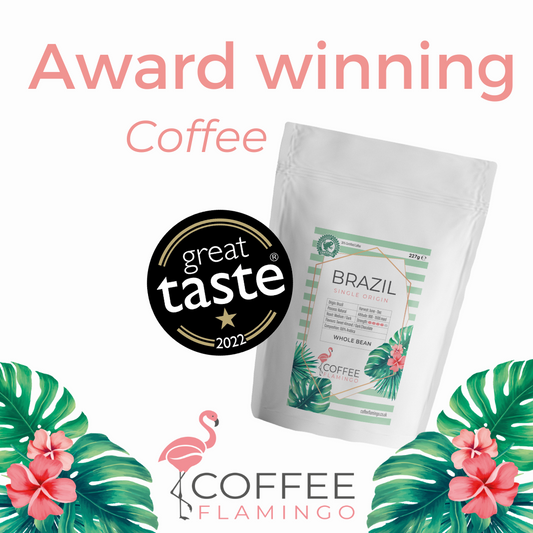 Coffee Flamingo Brazil beans wins Great Taste 2022 award