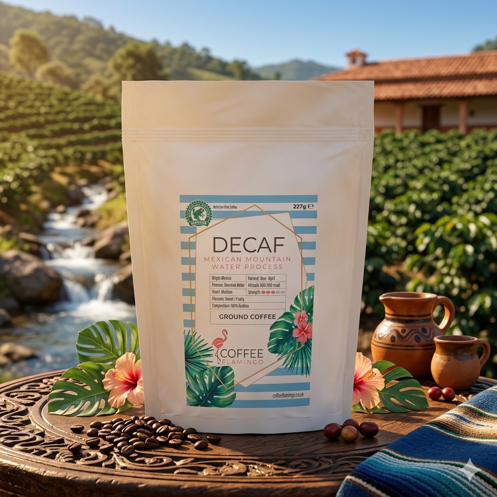 Award Winning Decaf Coffee - Coffee Flamingo227gBean