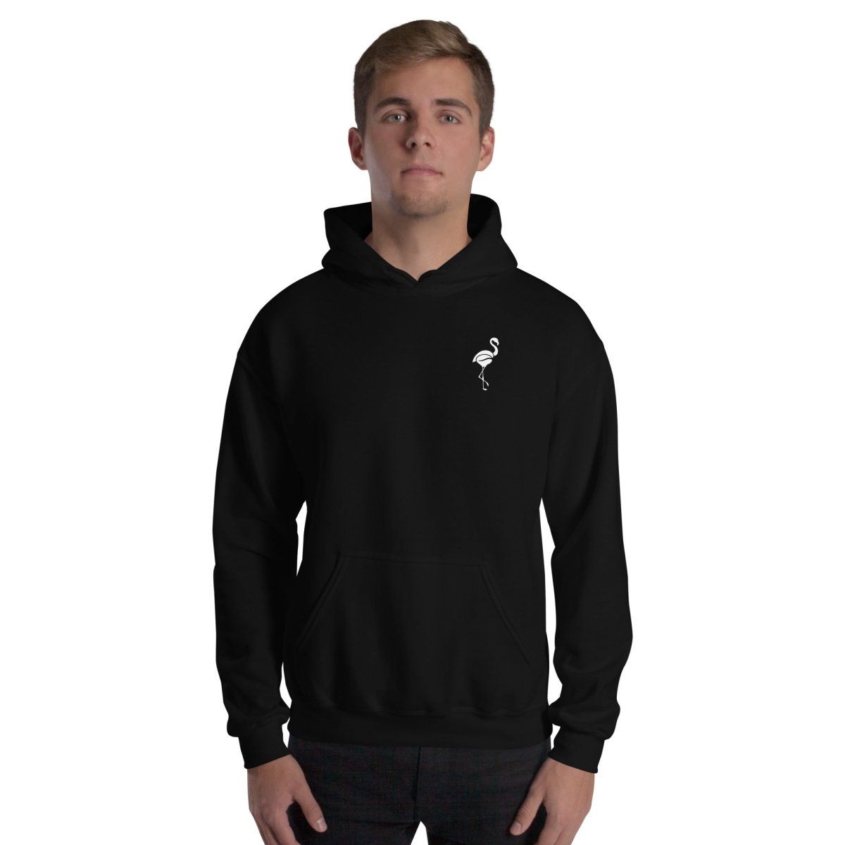 Join the Flamboyance Unisex Hoodie - Coffee FlamingoBlackS