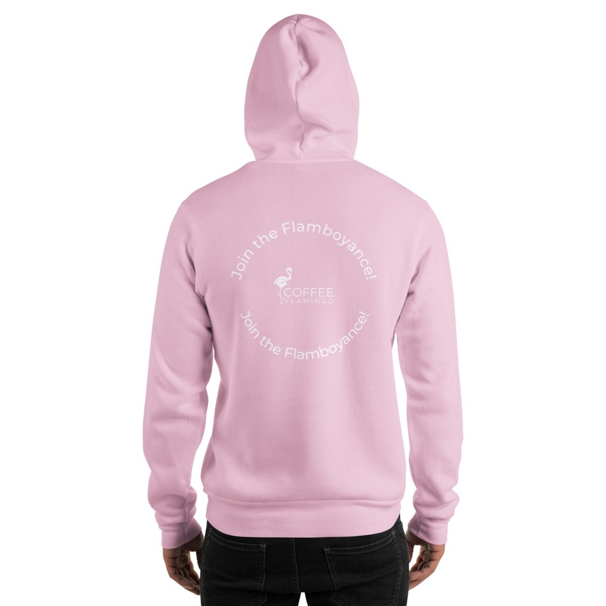 Join the Flamboyance Unisex Hoodie - Coffee FlamingoBlackS