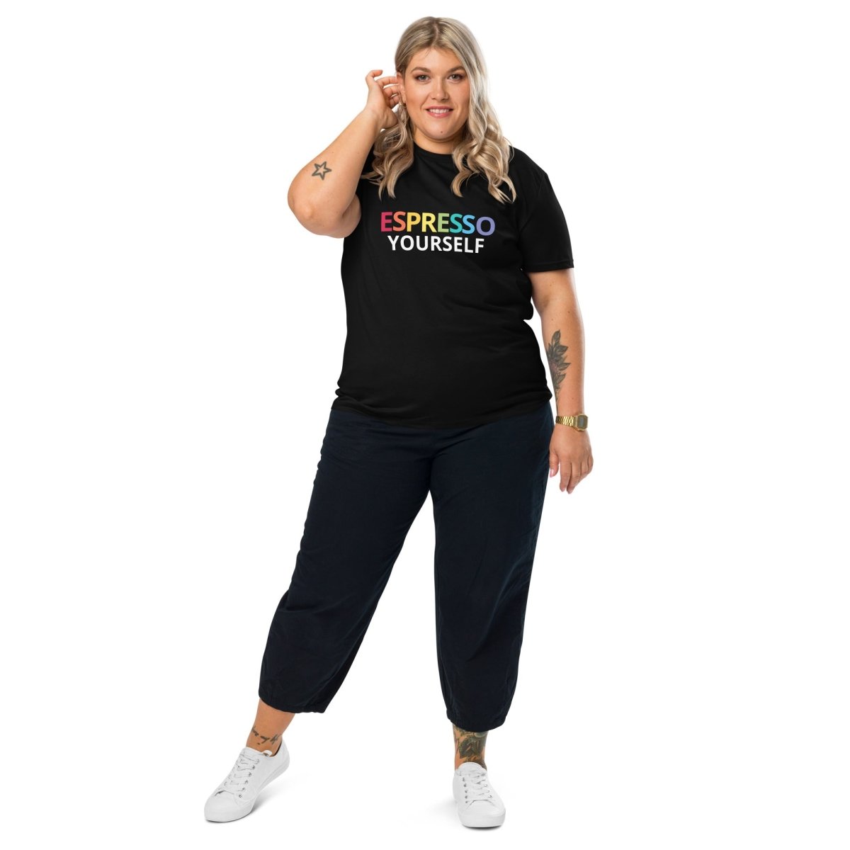 Unisex Espresso Yourself T-shirt - Coffee FlamingoBlackS