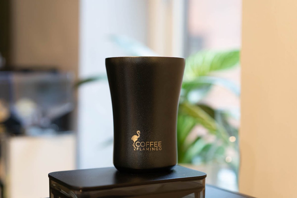 Travel Tumbler - Coffee FlamingoBlack
